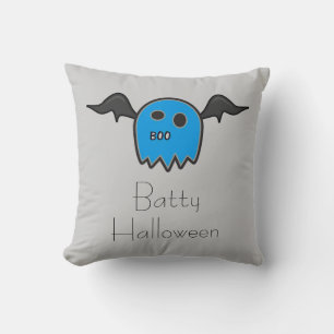 Boo Bat Blue Ghost Pillow Kissen