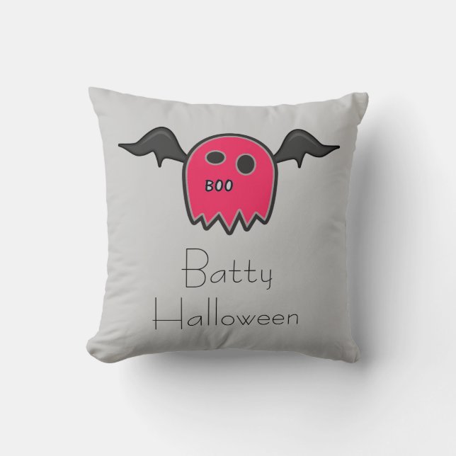 Boo Bat rose Coussin (Recto)