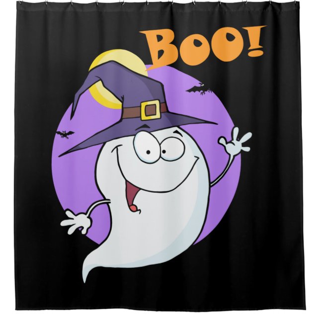 Boo Beängstigend Fun Ghost Duschvorhang (Vorderseite)