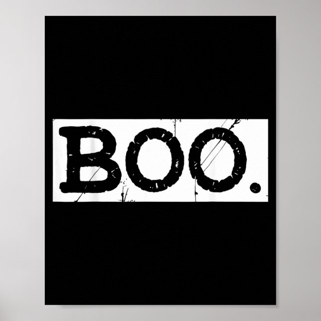 Boo bedrängtes Retro-Gespenst Halloween-Ästhetik  Poster (Vorne)