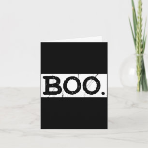 Boo bedrücktes Retro-Geist Halloween-Ästhetik  Karte