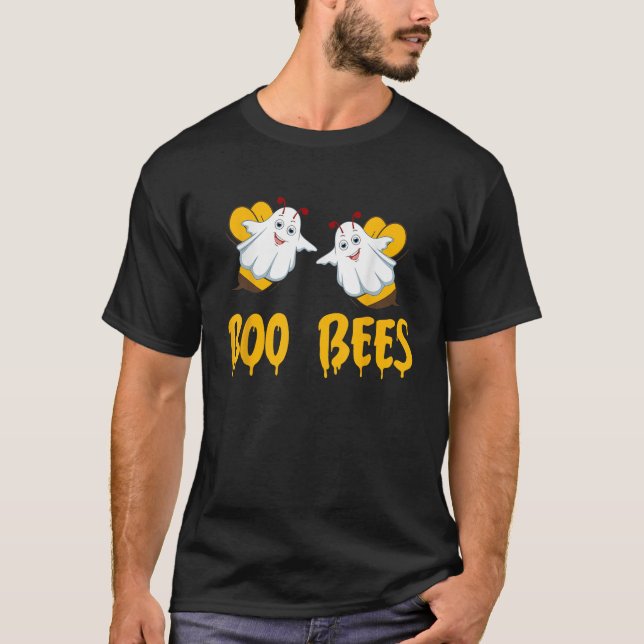 Boo Bees Funny Paares Halloween Costume T-Shirt (Vorderseite)