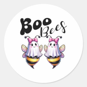 Boo Bees Ghost Bee Halloween Kostüm Frauen Funny Runder Aufkleber