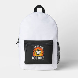 Boo Bees Halloween Geist Biene Lustiges Design_1 Bedruckter Rucksack