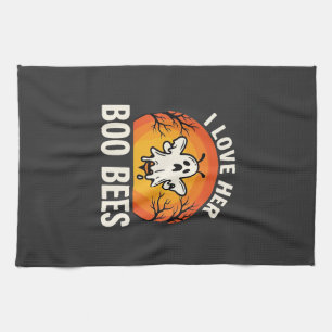 Boo Bees Halloween Geist Biene Lustiges Design_1 Geschirrtuch