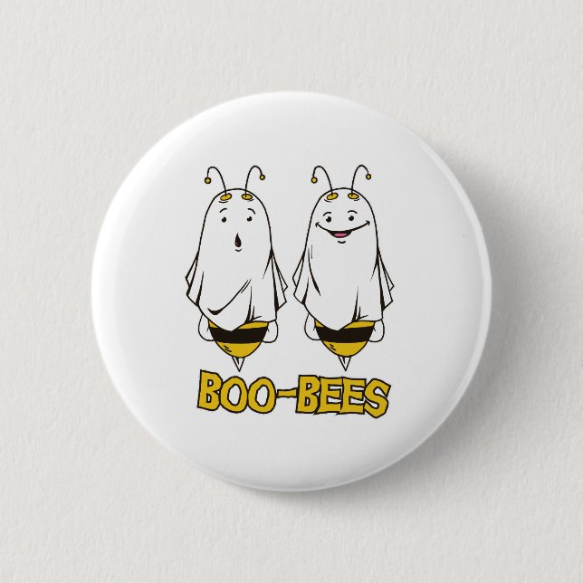 Boo Bees Halloween - Halloween Funny Ghosts Bees Button (Vorderseite)