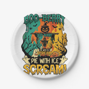 Boo Berry Pie Eis Schrei Kürbis Vogelscheuche Hall Pappteller