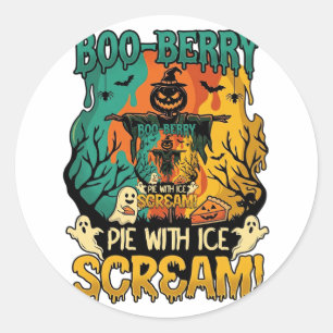 Boo Berry Pie Eis Schrei Kürbis Vogelscheuche Hall Runder Aufkleber