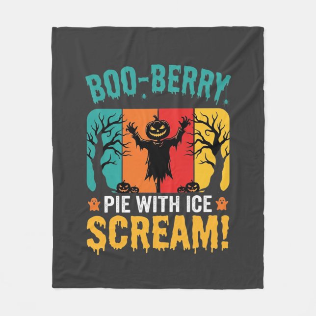 Boo-Berry-Pie-Halloween-Eiscreme-Design Fleecedecke (Vorderseite)
