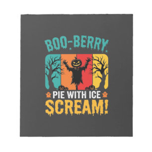 Boo-Berry-Pie-Halloween-Eiscreme-Design Notizblock