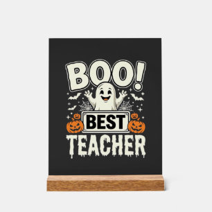 Boo Bester Lehrer Halloween-Geisterdesign_1 Acrylschild