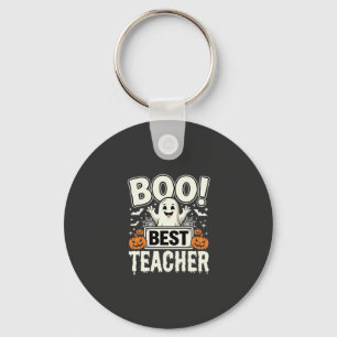 Boo Bester Lehrer Halloween-Geisterdesign_1 Schlüsselanhänger