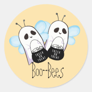 Boo-Bienen-Geist Runder Aufkleber