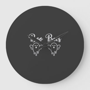 Boo Bienen Halloween-Geister-Design Große Wanduhr
