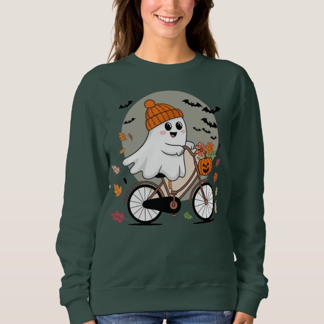 Boo Bike Shirt Spooky Ride Langschläfer Shirt (Vorderseite)