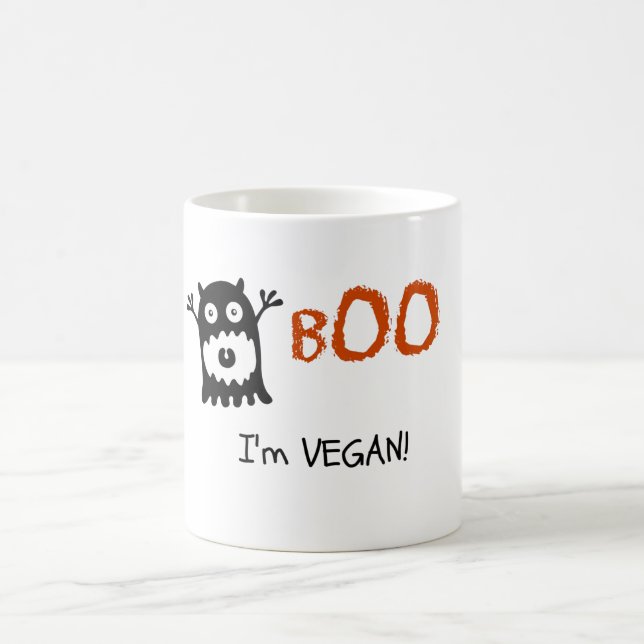 Boo bin ich vegan! kaffeetasse (Mittel)