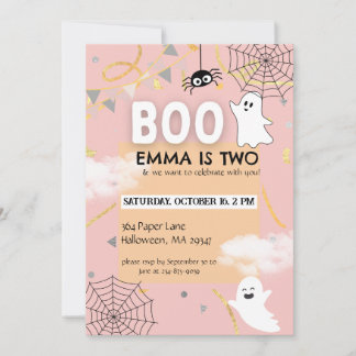 Boo Birthday Theme | Halloween Fall Girl Geburtsta Einladung