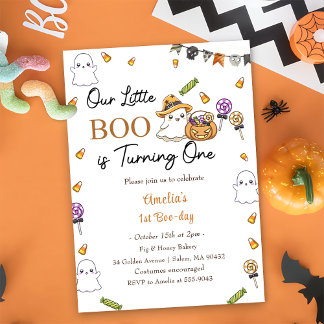 Boo Birthday unser kleiner Boo macht einen Einladung