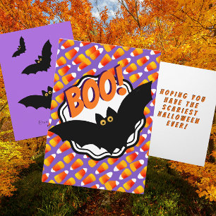 Boo Black Bats Candy Mais, kundenspezifisch Hallow Karte