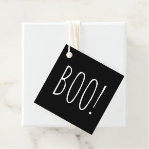 Boo Black Halloween-Party   Niedliche Minimalistis Geschenkanhänger