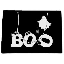Boo Black und White Funny Halloween Ghost Spider
