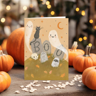 Boo ! Bonne carte de note Halloween