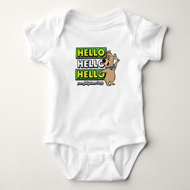 Boo-Boo Bear Hallo Hallo Hallo Von Jellystone Baby Strampler (Vorderseite)