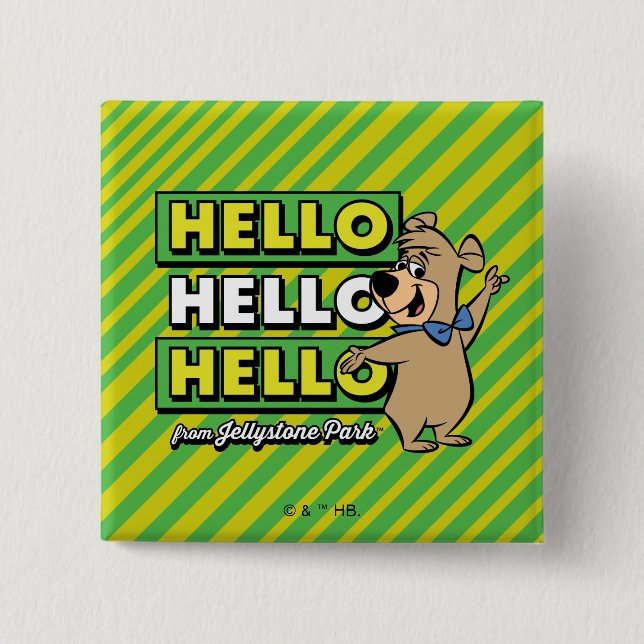 Boo-Boo Bear Hallo Hallo Hallo Von Jellystone Button (Vorderseite)