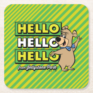 Boo-Boo Bear Hallo Hallo Hallo Von Jellystone Rechteckiger Pappuntersetzer