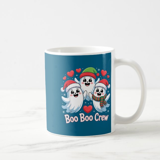 Boo-boo Crew Christmas Ghost Santa Hat Halloween H Kaffeetasse (Rechts)