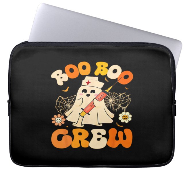 Boo Boo Crew Funny Ghost for Nurse, Retro Hallowee Laptopschutzhülle (Vorderseite)