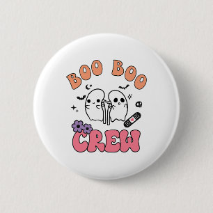 Boo Boo Crew Funny Ghost Kidney Halloween Dialyse Button
