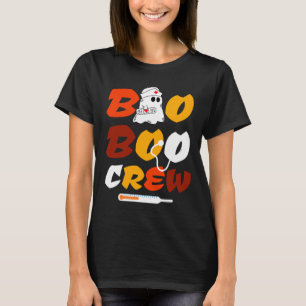 Boo Boo Crew Funny Groovy Ghost Halloween T-Shirt