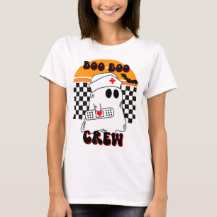 Boo Boo Crew Funny Nurse Ghost Halloween T-Shirt