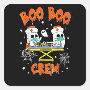 Boo Boo Crew Geist Arzt Sanitäter Rettungssanitäte Quadratischer Aufkleber