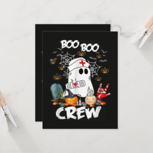 Boo Boo Crew Geist Krankenschwester Halloween Grus Einladung
