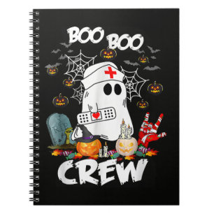Boo Boo Crew Geist Krankenschwester Halloween Grus Notizblock