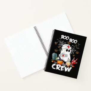 Boo Boo Crew Geist Krankenschwester Halloween Grus Notizbuch