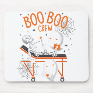 Boo Boo Crew Ghost Doctor Paramedic Nurse Hall Mousepad