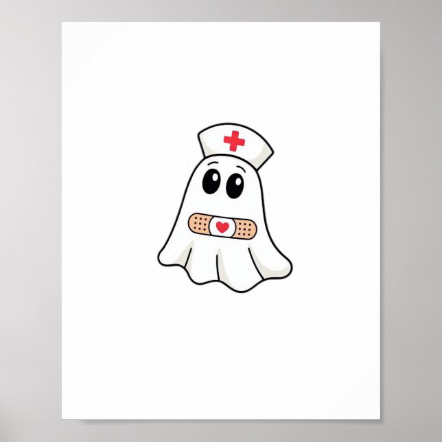 BOO BOO CREW Ghost Nurse Funny Halloween Essential Poster (Vorne)