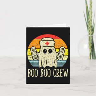 Boo Boo Crew Ghost Nurse Retro Halloween Pflege R Karte