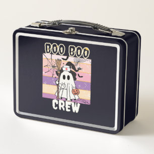 Boo Boo Crew Halloween-Geist Krankenschwester Esse Metall Brotdose