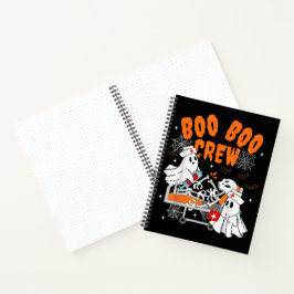 Boo Boo Crew Halloween-Geist Krankenschwester Notizbuch