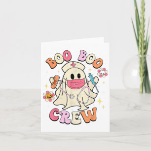 Boo Boo Crew Halloween Ghost Nurse Karte