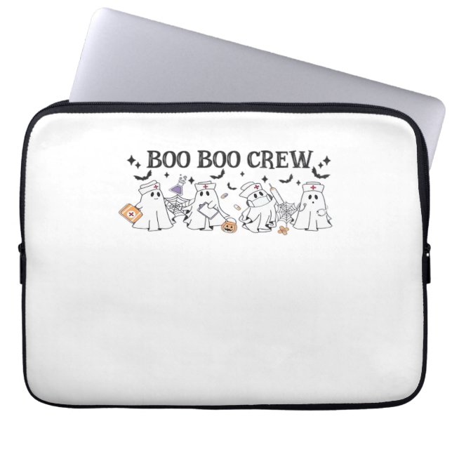 Boo Boo Crew Halloween Klassischer T - Shirt Laptopschutzhülle (Vorderseite)