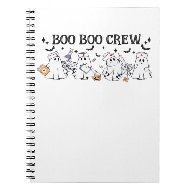 Boo Boo Crew Halloween Klassischer T - Shirt Notizblock (Vorderseite)