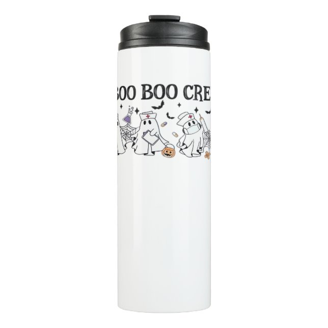 Boo Boo Crew Halloween Klassischer T - Shirt Thermosbecher (Vorderseite)