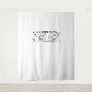Boo Boo Crew Halloween Klassischer T - Shirt Wandteppich