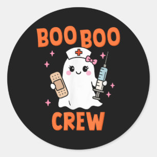 Boo Boo Crew Halloween Krankenpfleger Team Geist Runder Aufkleber