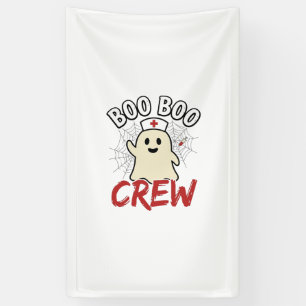 Boo Boo Crew Halloween Krankenschwester Geist Vint Banner